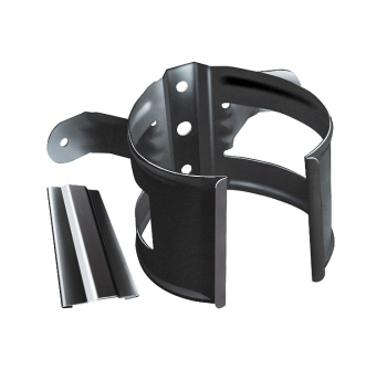 Хомут трубы металлический на дерево GL ПВХ графит (RAL 7024) - строй база