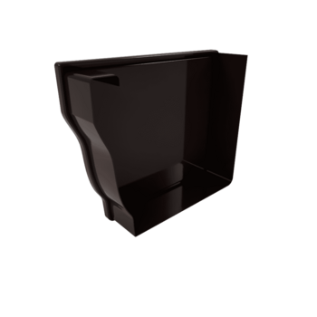 Заглушка желоба левая МЕТАЛЛ ПРОФИЛЬ БЮДЖЕТ 120х86 Ral 8017 - строй база